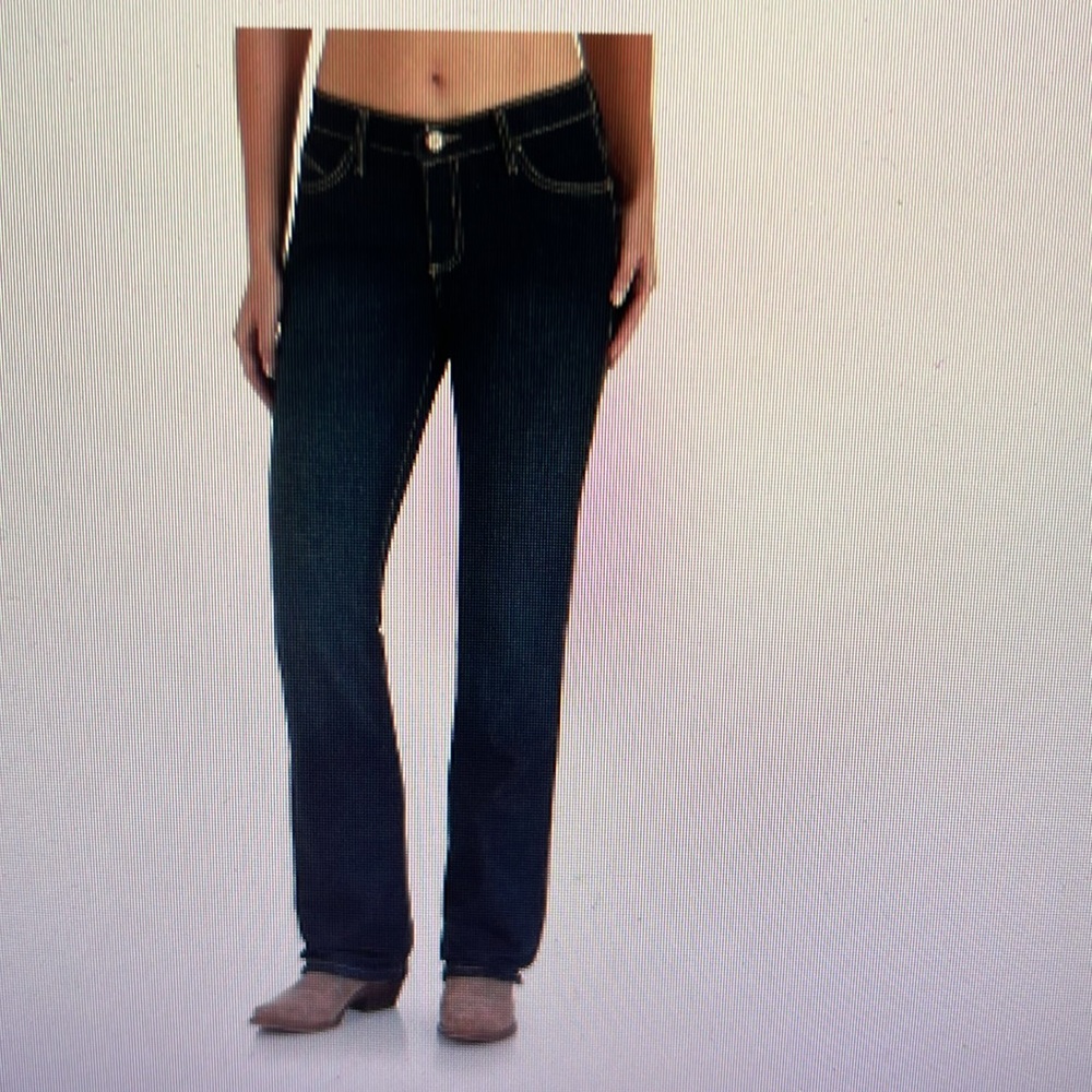 Wrangler EUC women’s jeans 9/10 x 34 dark blue cash riding jeans